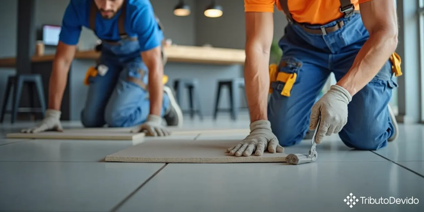 retenção tributária em serviços de substituição de pisos cerâmicos