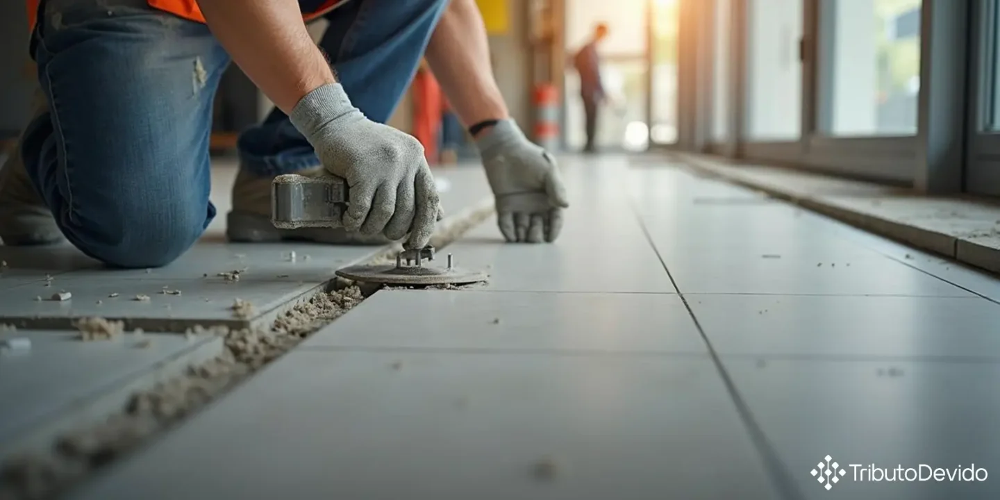 troca de pisos cerâmicos tributação