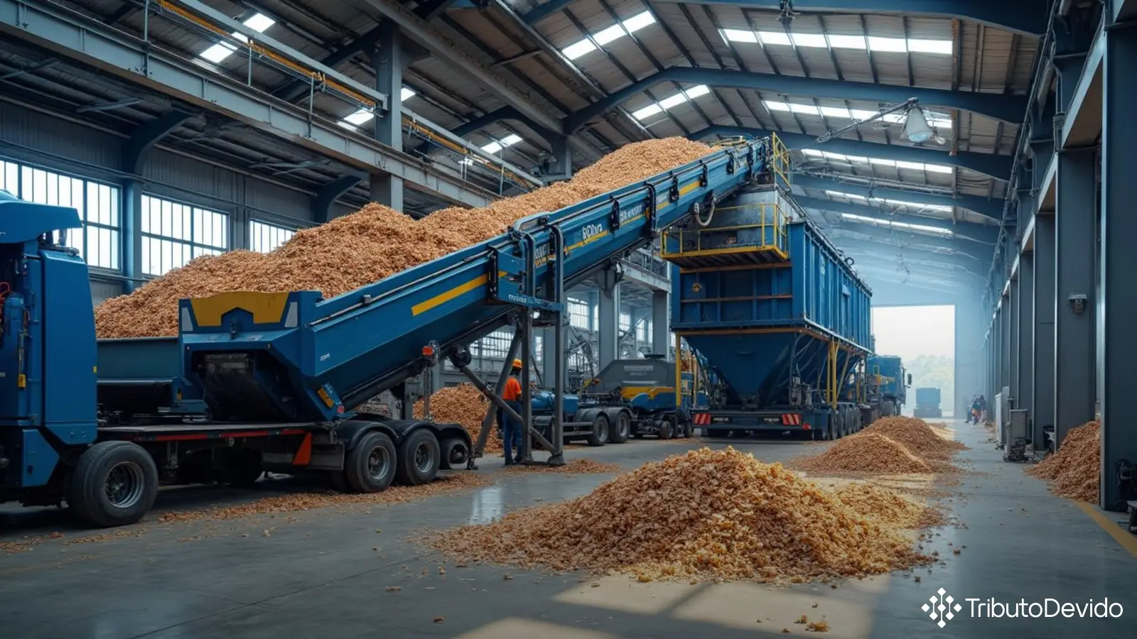 Classificação fiscal de sistemas de empilhamento e recuperação de cavacos