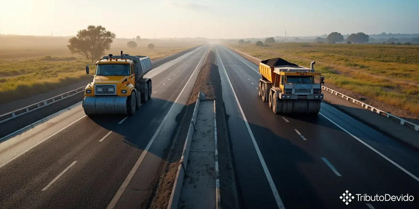 Pavimentação CBUQ caracterizada como pavimentação asfáltica