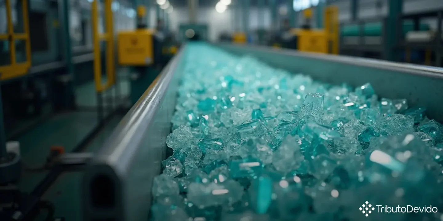 industrialização de cacos de vidro